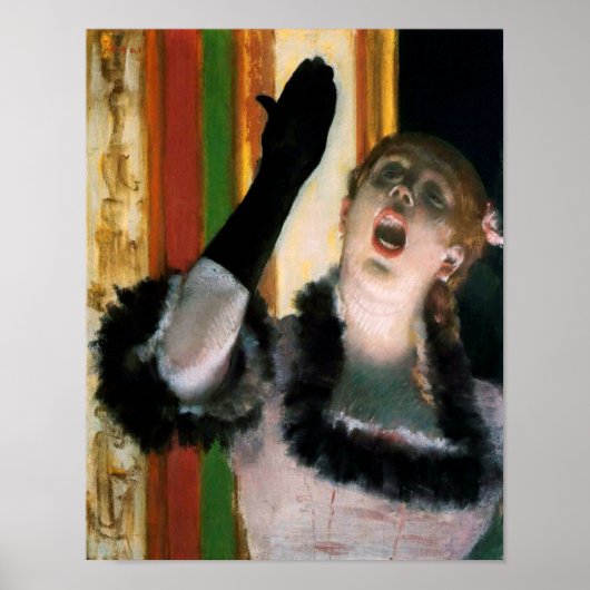 Singer with a Glove, Edgar Degas ポスター (正面)