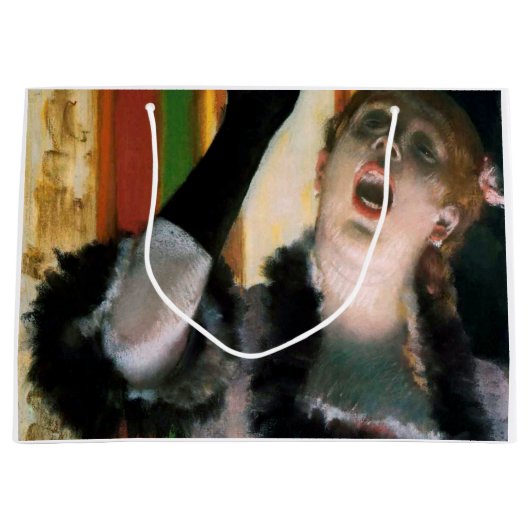 Singer with a Glove, Edgar Degas ラージペーパーバッグ (正面)