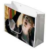 Singer with a Glove, Edgar Degas ラージペーパーバッグ (正面アングル)