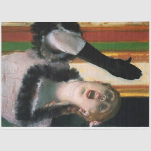 Singer with a Glove, Edgar Degas 薄葉紙 (正面)