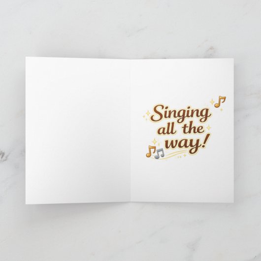 Singing all the way...Merry Christmas カード (内部)