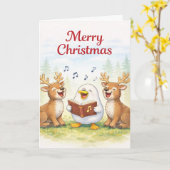 Singing all the way...Merry Christmas カード (黄色い花)