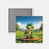 Singing Alligator Andy – Cute Kids  マグネット (正面/裏面)