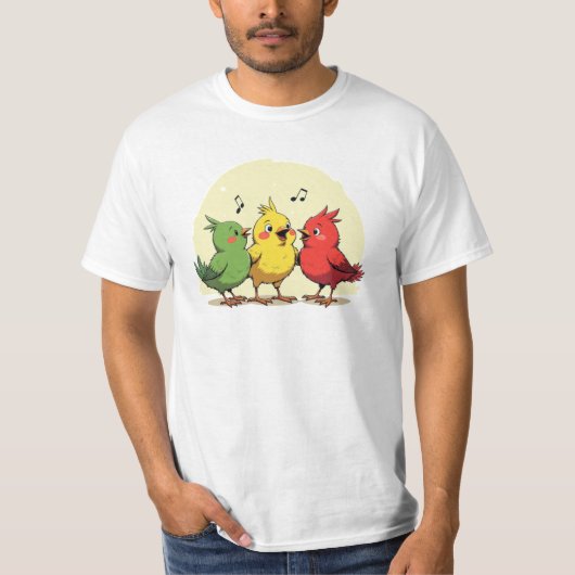 Singing Cartoon Birds Reggae Inspired  Tシャツ (正面)