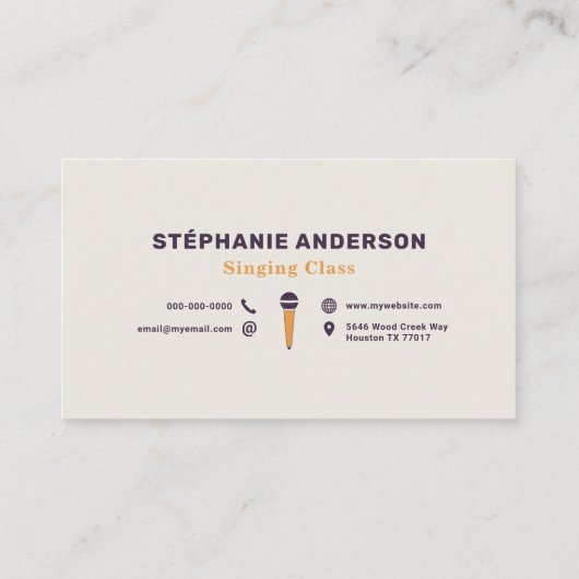Singing Class 名刺 (裏面)