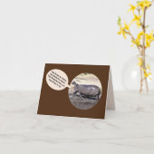 Singing Hippo Birthday Card/personalize カード (黄色い花)