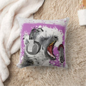 Singing Lemur Comic Art クッション (ブランケット)