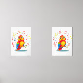 **Singing Parrot – Cute Parrot Singing Illustratio (正面)