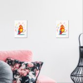 **Singing Parrot – Cute Parrot Singing Illustratio (リビング)