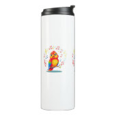 **Singing Parrot – Cute Parrot Singing Illustratio タンブラー (回転左)