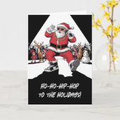 Singing Santa Claus Christmas Card カード (黄色い花)