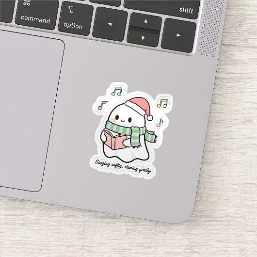 Singing Softly Shining Gently Sticker | Cute Ghost シール (詳細)