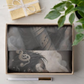 Singing Woman with Music Tattoos Decoupage 薄葉紙 (ギフト)