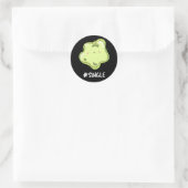 #Singleソロおもしろい細胞生物学Pun Dark BG ラウンドシール (バッグ)