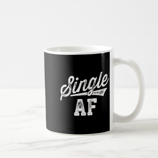 Single Af Funny Singles Awareness Day Anti-valenti コーヒーマグカップ (右)