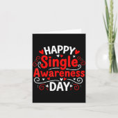 Single Awareness Day Funny Anti-valentine Humor De カード (正面)