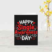 Single Awareness Day Funny Anti-valentine Humor De カード (黄色い花)