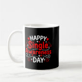 Single Awareness Day Funny Anti-valentine Humor De コーヒーマグカップ (左)
