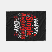 Single Awareness Day Funny Anti-valentine Humor De フリースブランケット (正面(横))