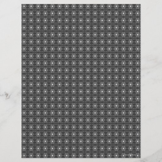 Single B&W Med. TIle 2-Sided Scrapbook Paper Page (裏面)