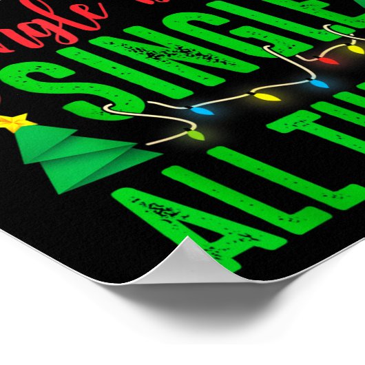 Single Bells Single All The Ways Funny Christmas S ポスター (角)