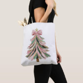 Single Brushstroke Christmas Tree Tote Bag トートバッグ (クローズアップ)