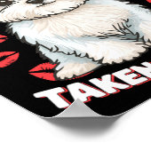 Single But Taken By My Dog Cute Funny Valentive Lo ポスター (角)