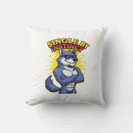 Single by Instinct – Cool Wolf Cartoon Funny クッション