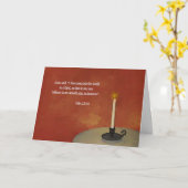 Single candle with a scripture from John 12:46 Car カード (黄色い花)