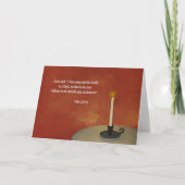 Single candle with a scripture from John 12:46 Car カード (正面)