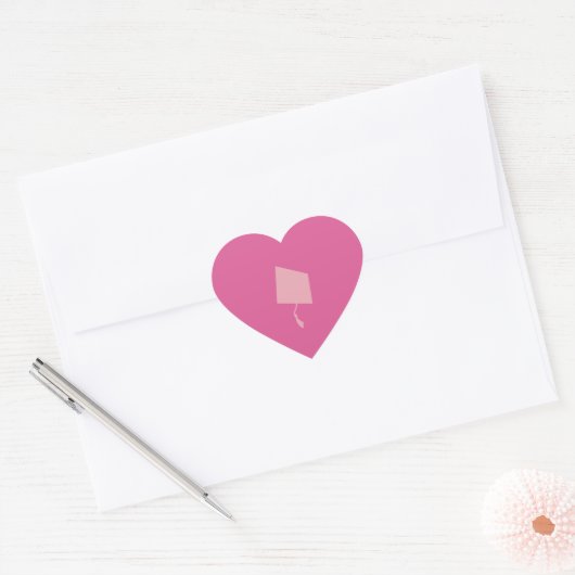 Single Cap Toss Graduation Envelope Seal ハートシール (封筒)