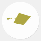 Single Cap Toss Graduation Envelope Seal ラウンドシール (正面)