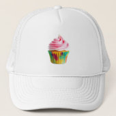 Single Cupcake with Pink and White Frosting キャップ (正面)
