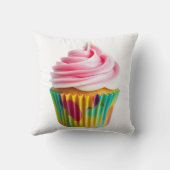 Single Cupcake with Pink and White Frosting クッション (裏面)