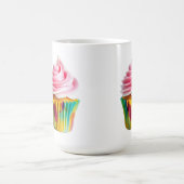 Single Cupcake with Pink and White Frosting コーヒーマグカップ (中央)