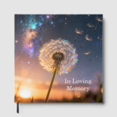 Single dandelion head with its seeds, condolence ゲストブック (正面)