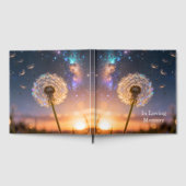 Single dandelion head with its seeds, condolence ゲストブック (全面)