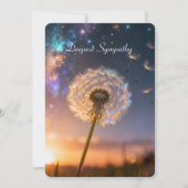 Single dandelion head with its seeds, sunset (正面)