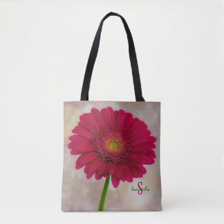 Single Hot Pink Gerbera Tote bag トートバッグ