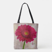 Single Hot Pink Gerbera Tote bag トートバッグ (裏面)