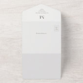 Single Initial Civil Wedding オールインワン招待状 (外側)