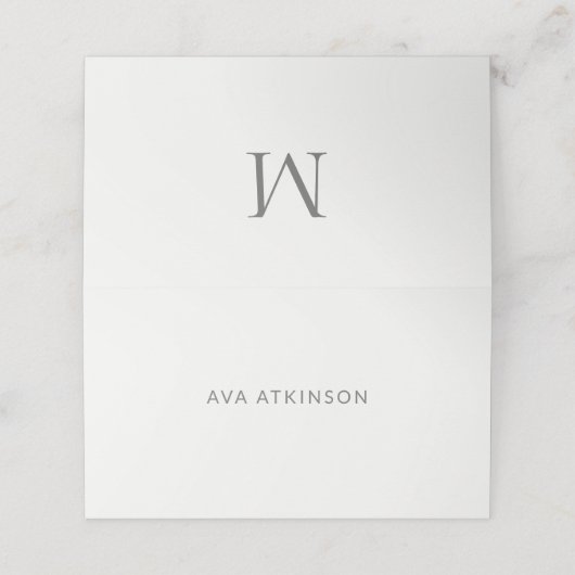 Single Initial Civil Wedding プレイスカード (外部開封)