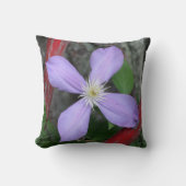 Single Lavender Clematis Flower  クッション (正面)