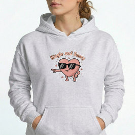 Single life Funny Retro Heart Pullover Hoodie Gift パーカ