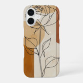 Single Line Rose iPhone 16ケース (裏面)