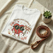 Single & Loving It Retro Funny Canvas  トライブレンドＴシャツ