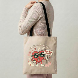 Single & Loving It Tote Bag Funny Single Life Gift トートバッグ