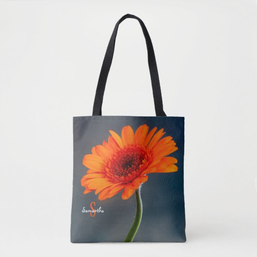 Single Orange Gerbera Tote bag トートバッグ (正面)