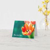 Single Orange Tulip カード (黄色い花)