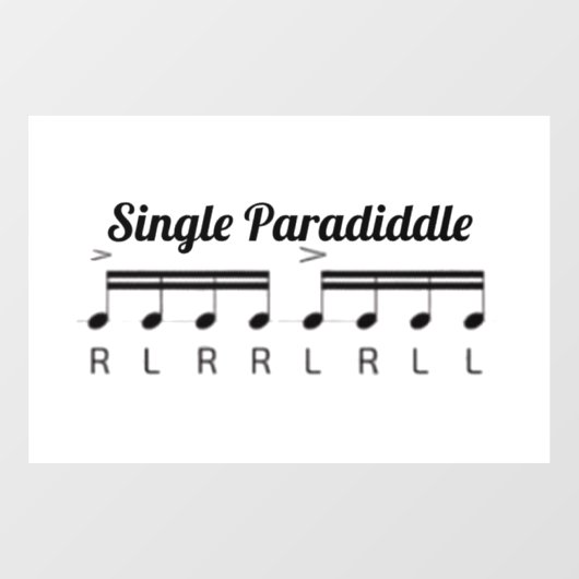 single paradiddle ウィンドウサイン (シート)